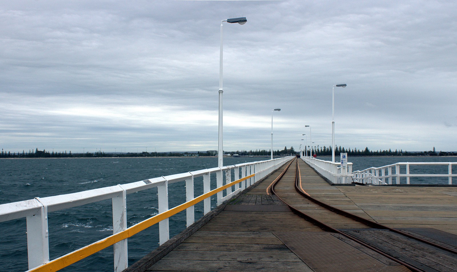 Busselton Jetty stretching into Geographe Bay