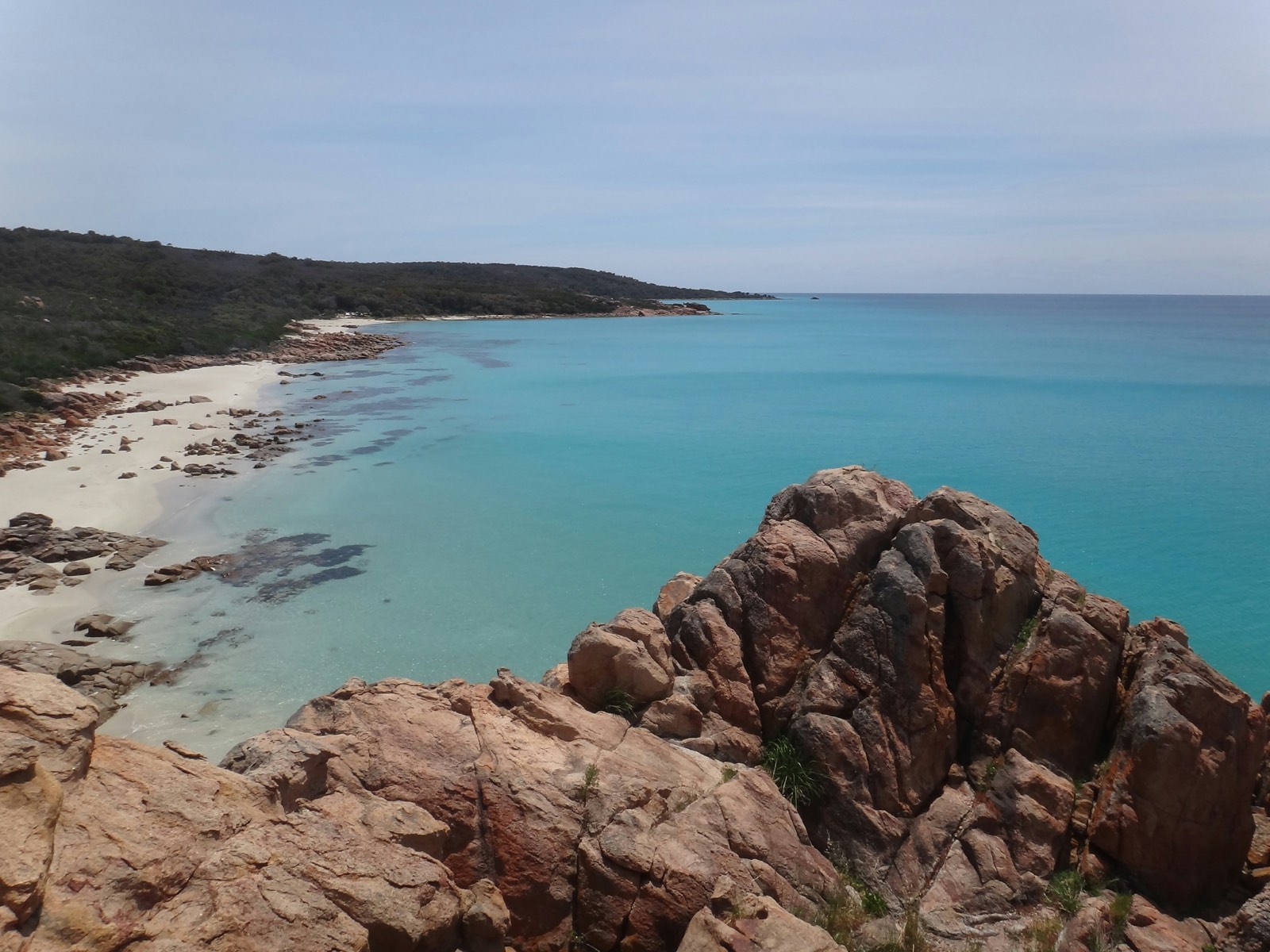 Turquoise water over granite rocks near Dunsborough
